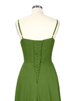 Spaghetti Asymmetrical Bridesmaid Dress 