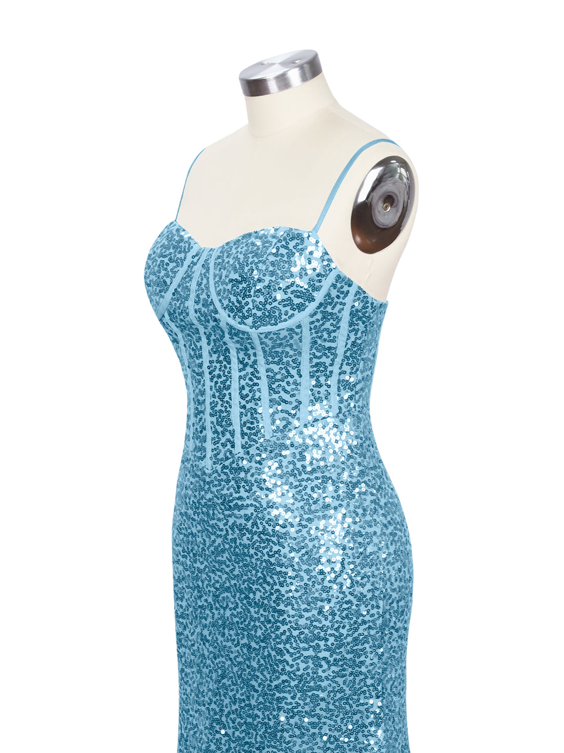 Spaghetti Sheath Prom Dress 