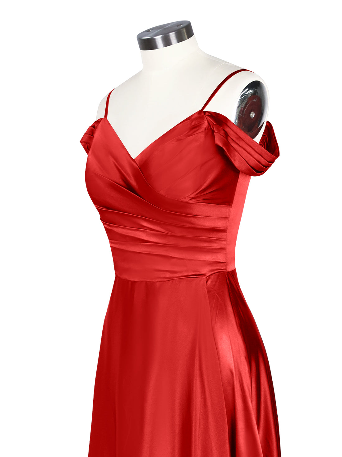 Silk-Like Pleated Prom Dress 