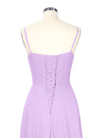 Spaghetti Asymmetrical Bridesmaid Dress 