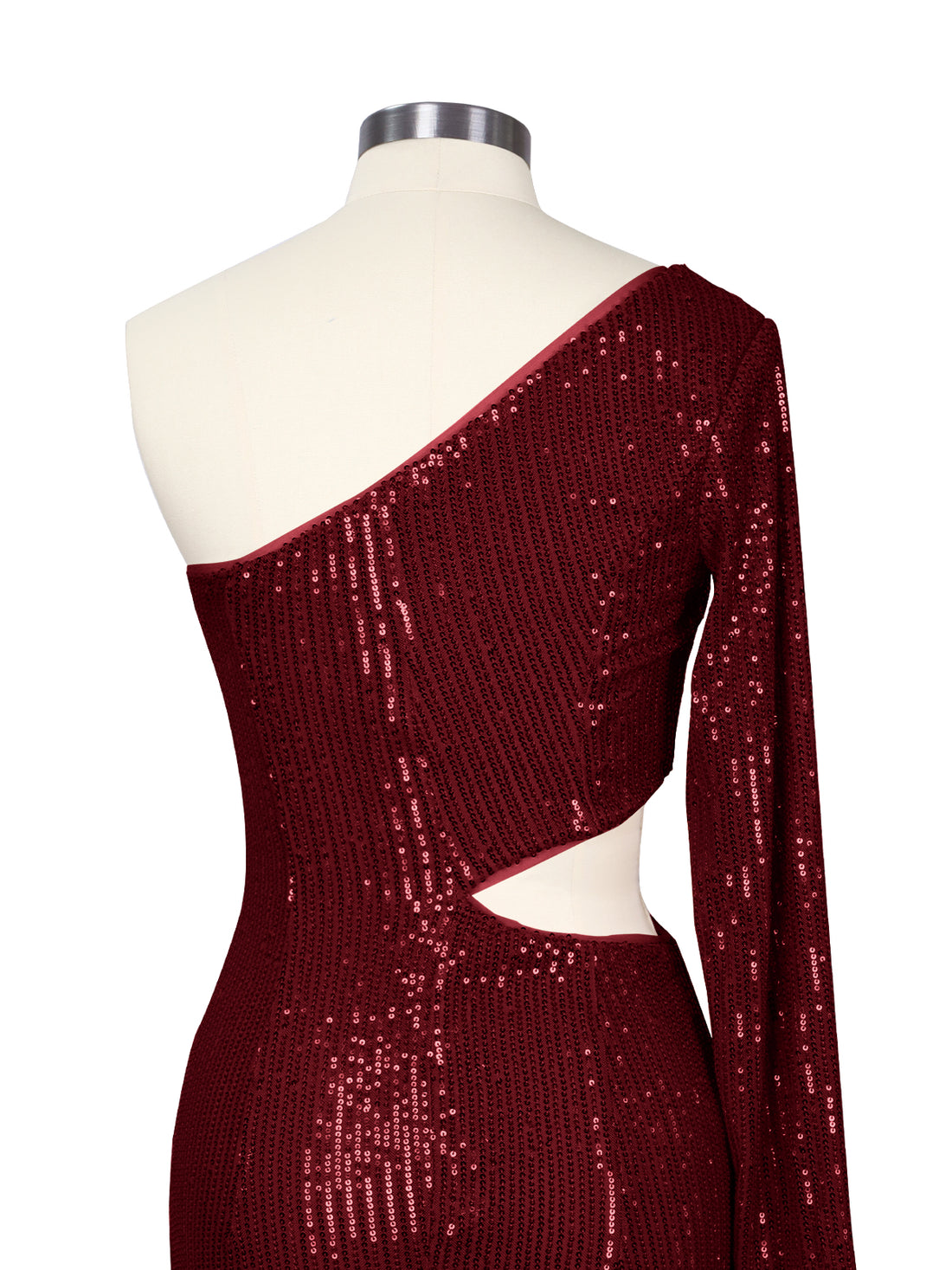 Waist Cutout One Shoulder Mini Dress 