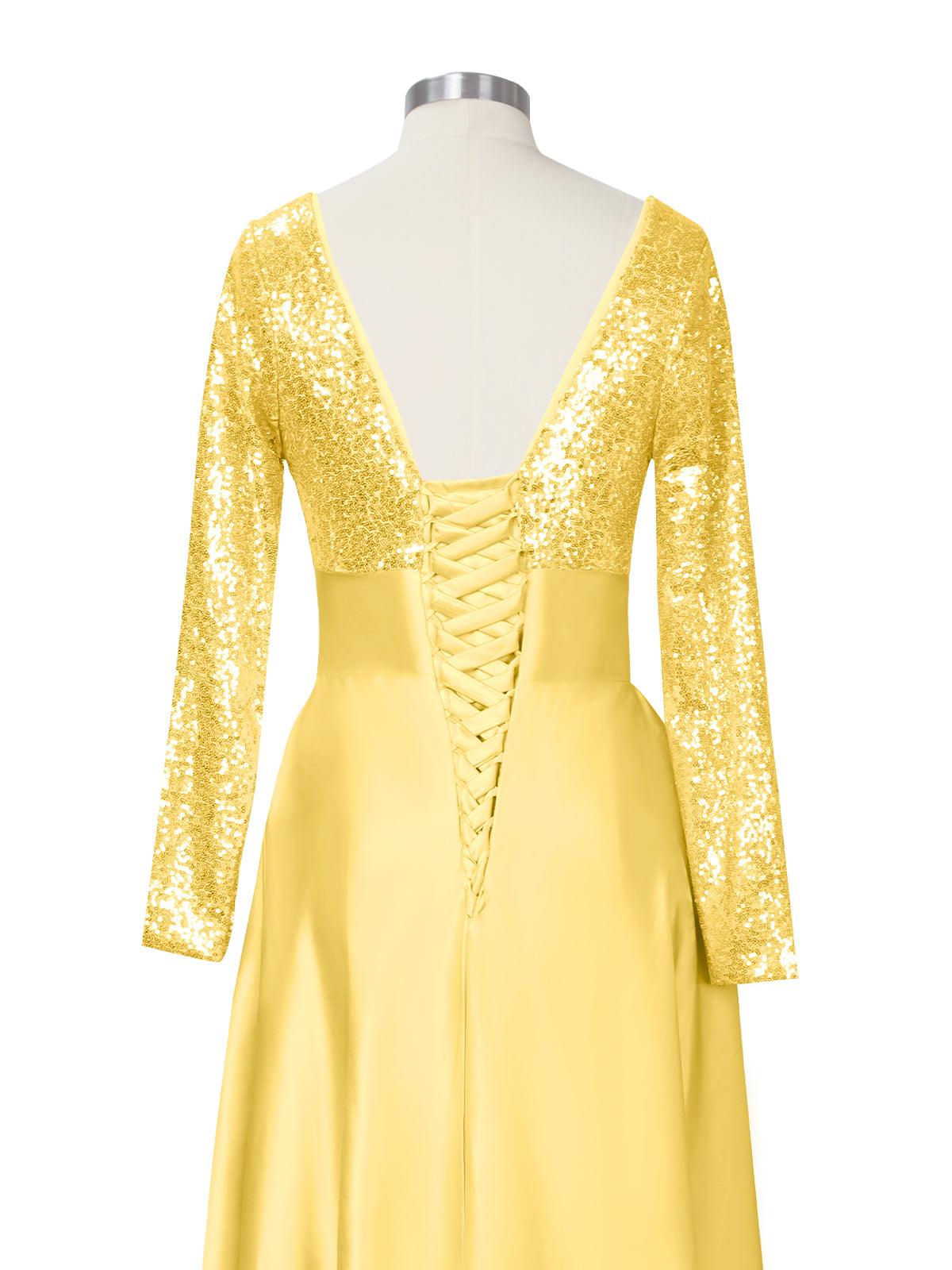 Long Sleeveless Sequin Prom Dress 