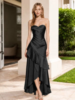 Strapless Prom Dress with Tiered Ruffles 