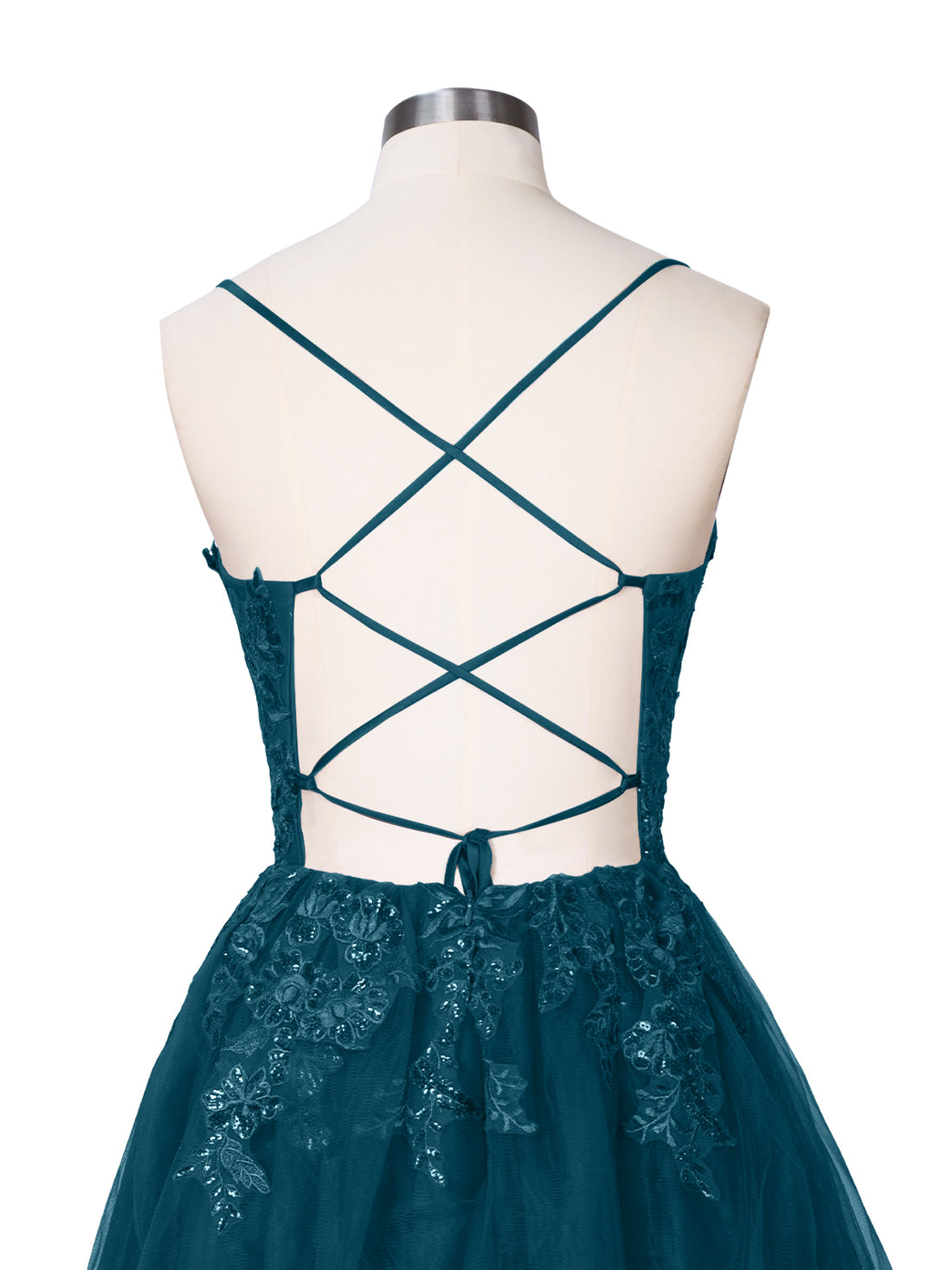 Applique Soft Tulle Mini Dress 