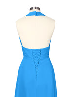 Ruched Halter Bridesmaid Dress 