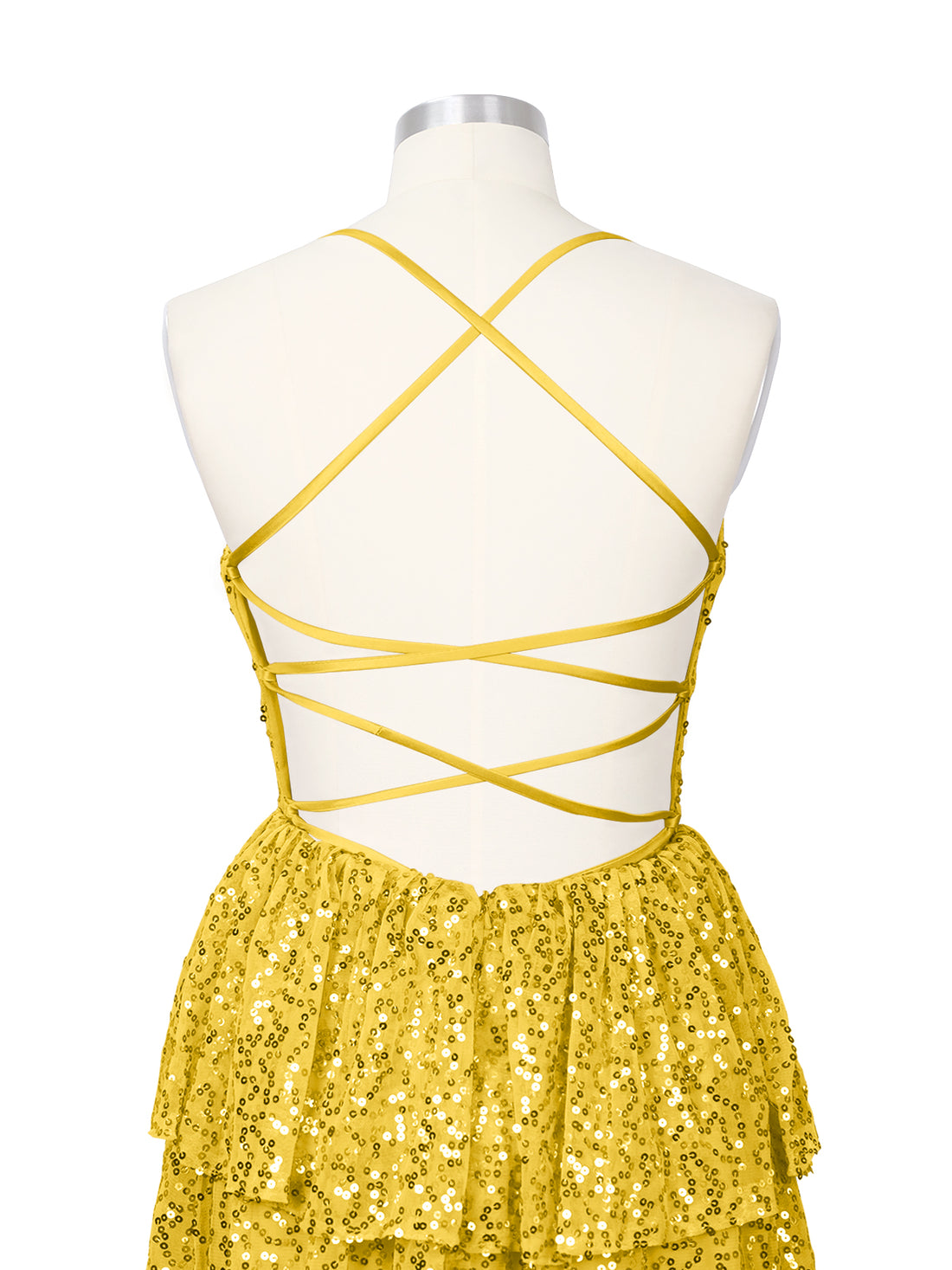 Sequined Halter Flare Mini Dress 