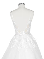 Illusion Spaghetti Straps Wedding Dress 