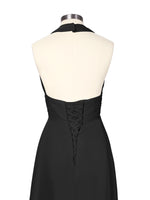 Ruched Halter Bridesmaid Dress 