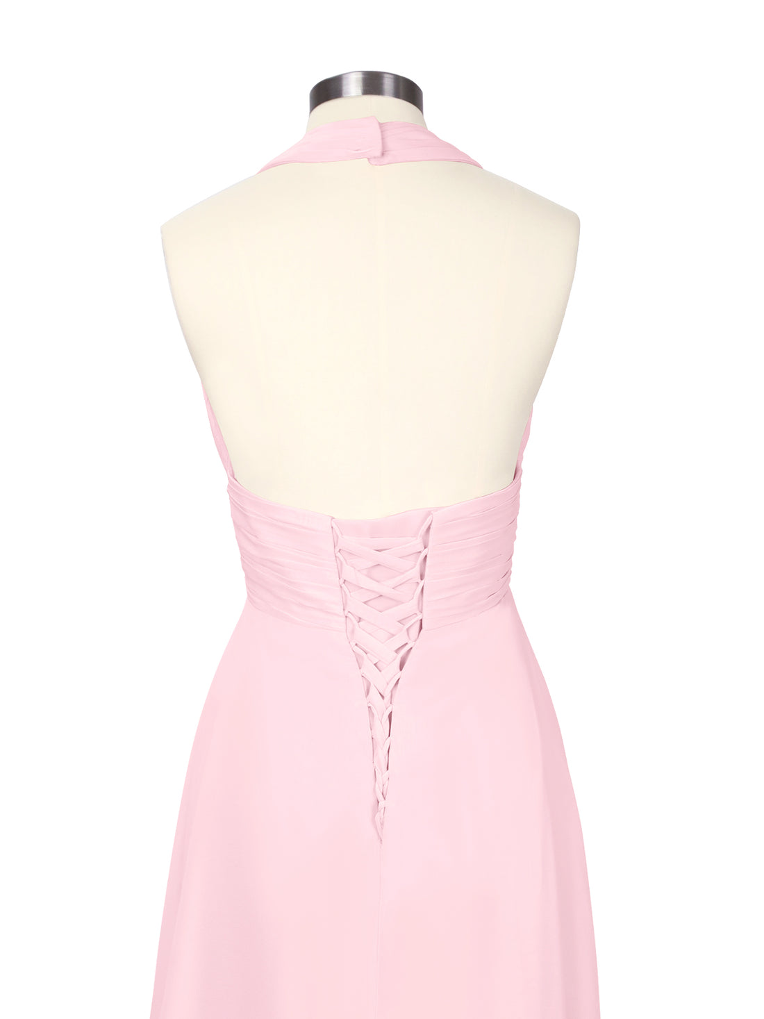 Ruched Halter Bridesmaid Dress 
