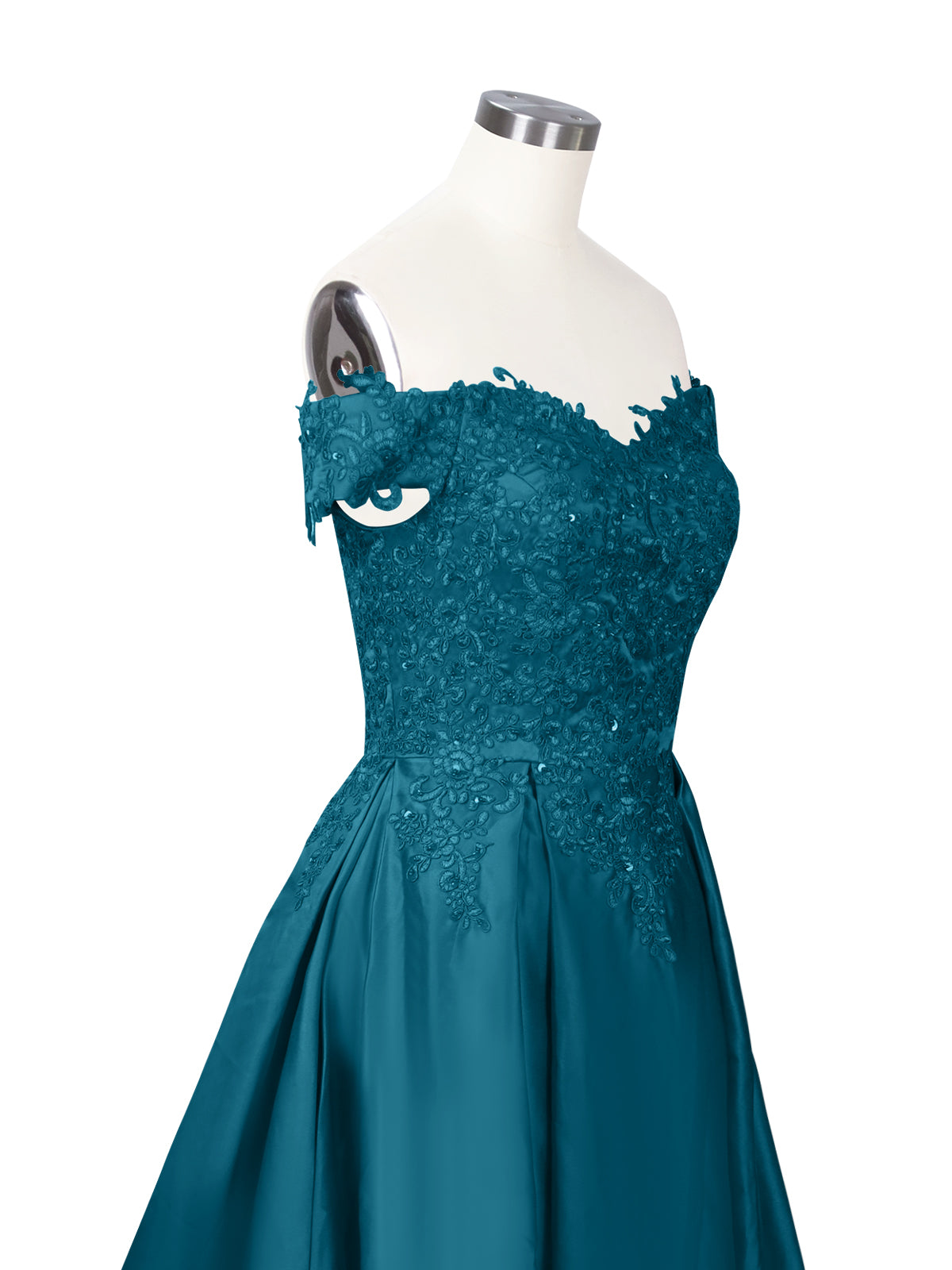 Applique Bodice Prom Dress 