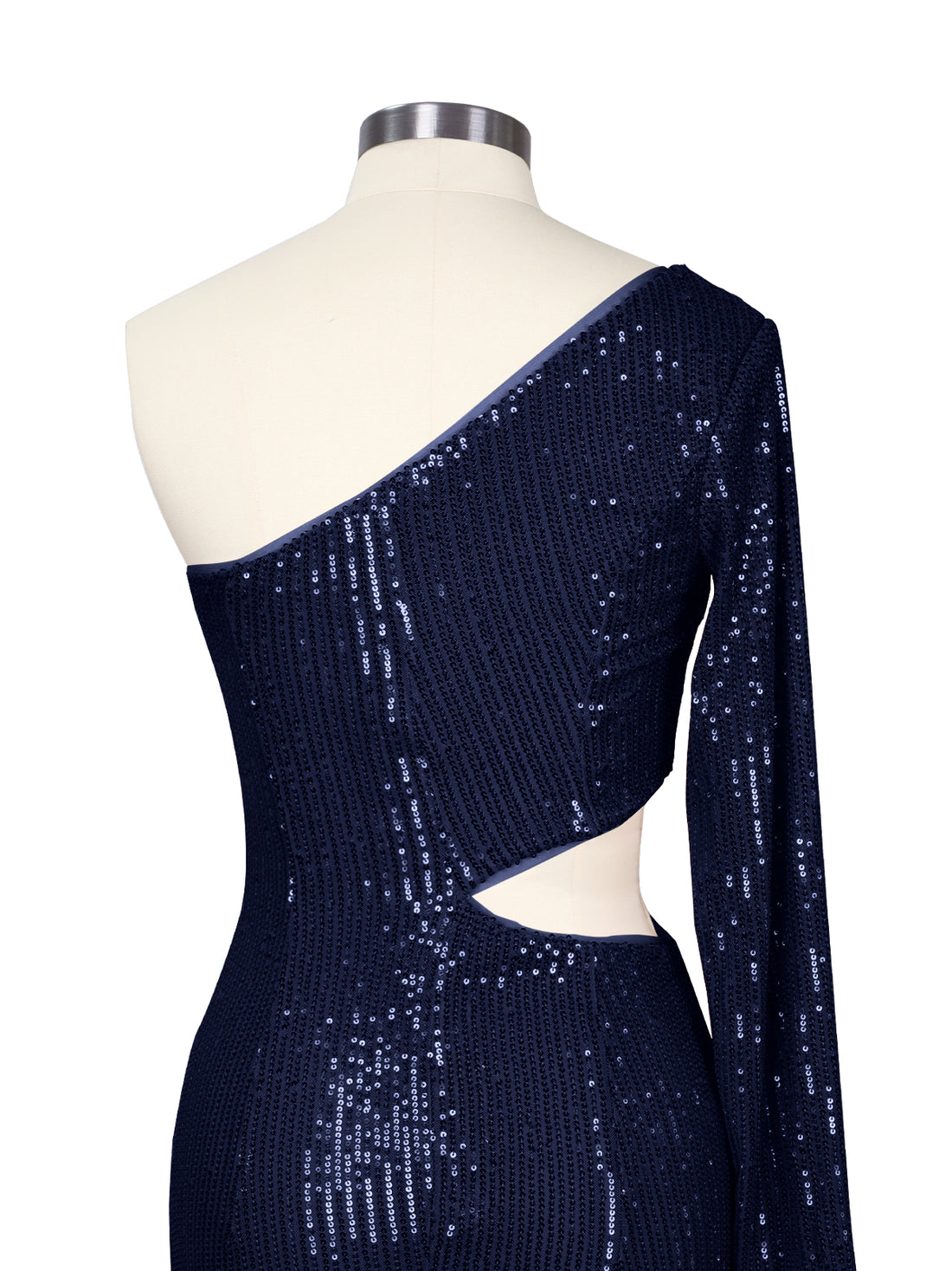 Waist Cutout One Shoulder Mini Dress 