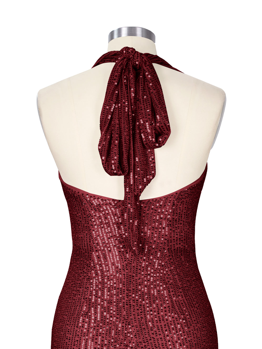 Halter Sequin Sheath Mini Dress 