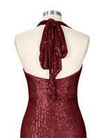 Halter Sequin Sheath Mini Dress 