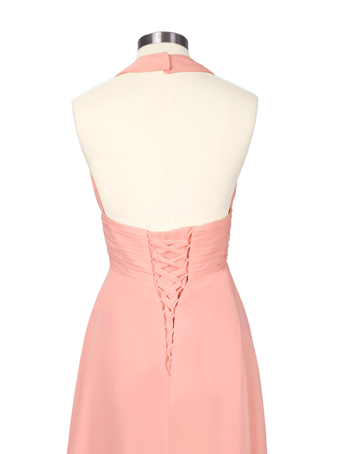 Ruched Halter Bridesmaid Dress 
