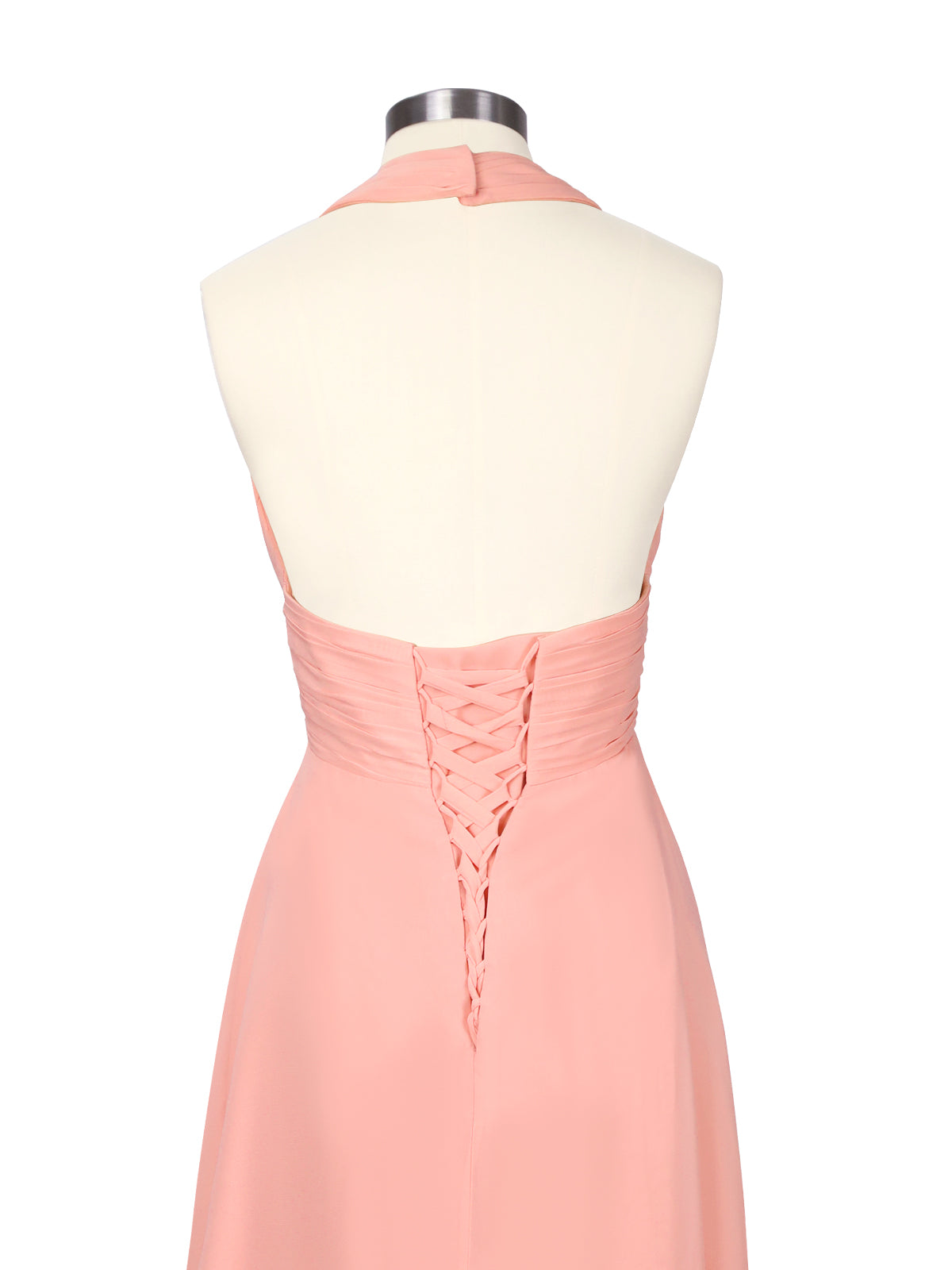 Ruched Halter Bridesmaid Dress 