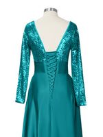 Long Sleeveless Sequin Prom Dress 