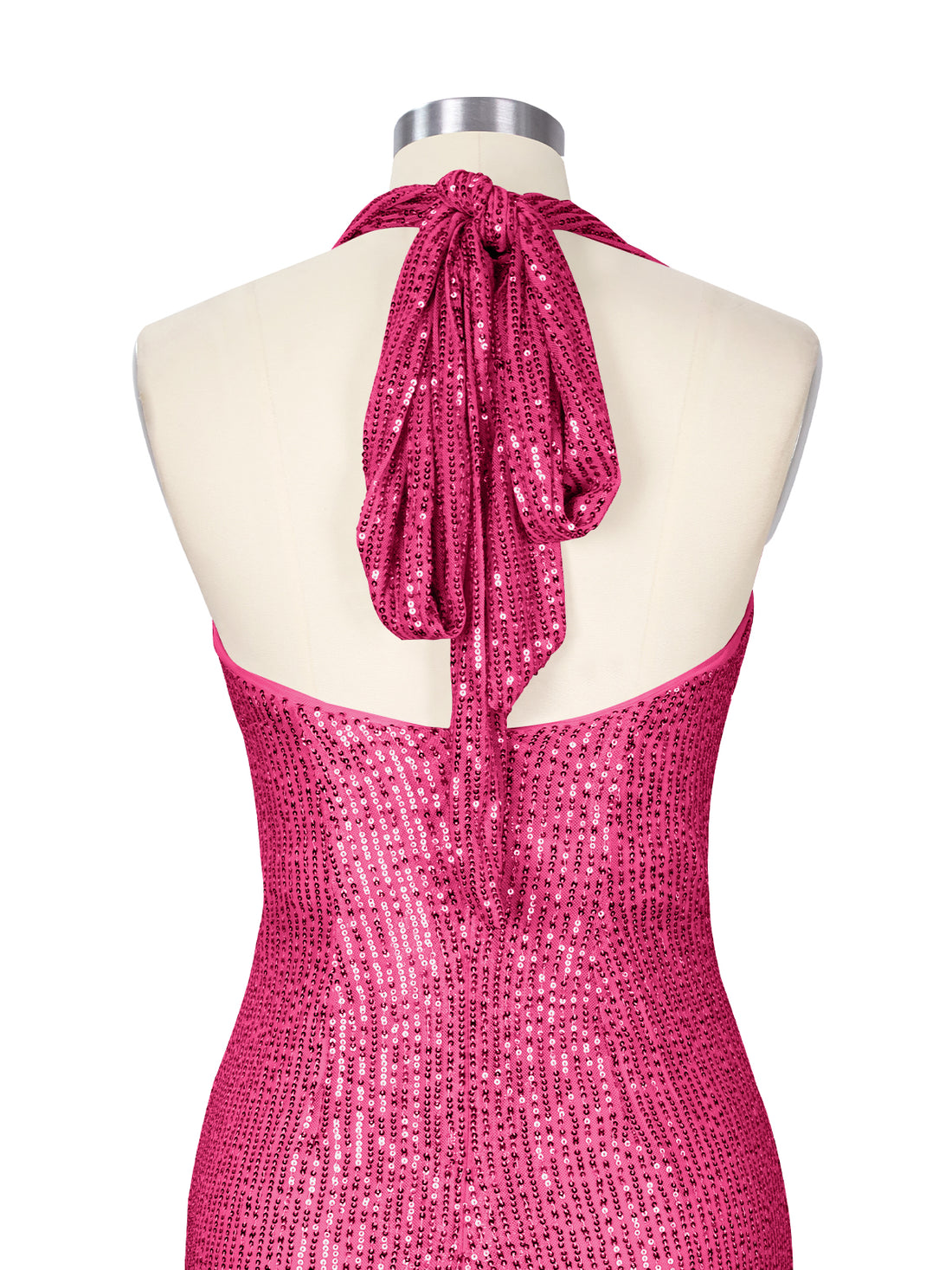 Halter Sequin Sheath Mini Dress 