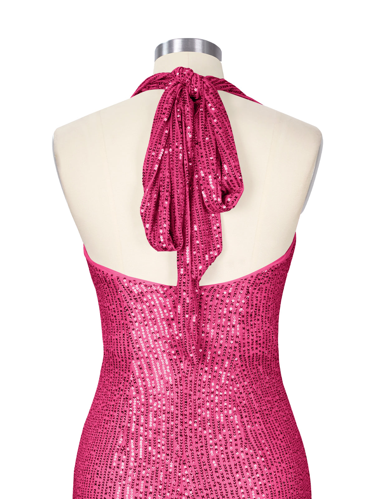 Halter Sequin Sheath Mini Dress 