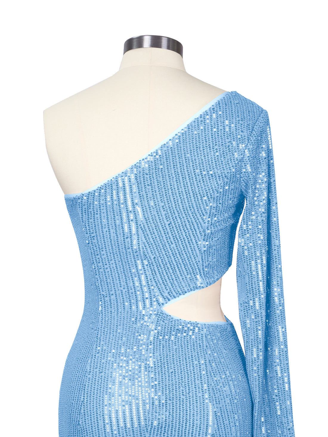 Waist Cutout One Shoulder Mini Dress 