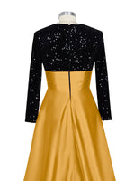 Sequin Jewel Neckline Prom Dress 