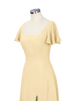 Flutter Sleeves Bridesmaid Dress 