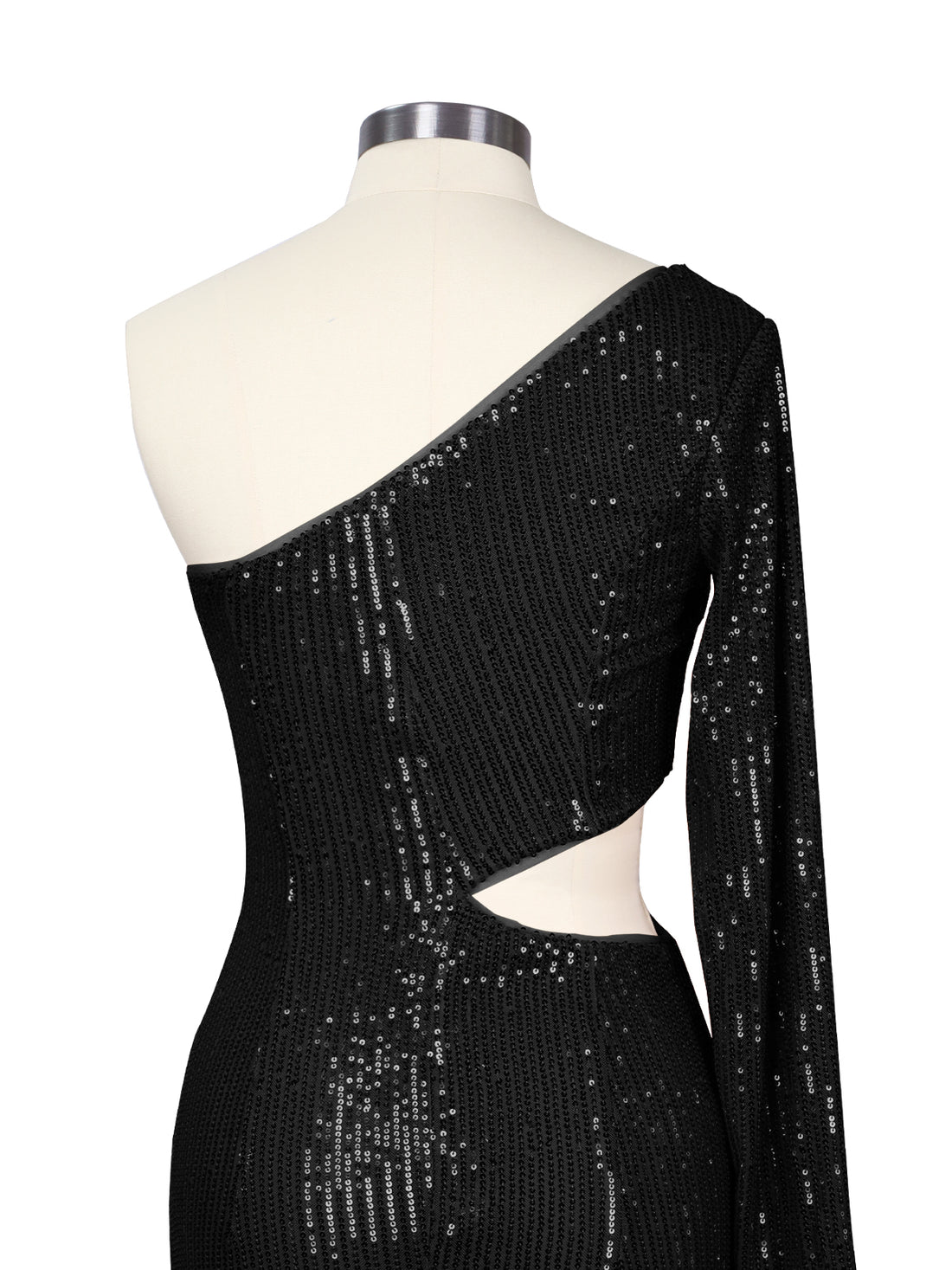 Waist Cutout One Shoulder Mini Dress 