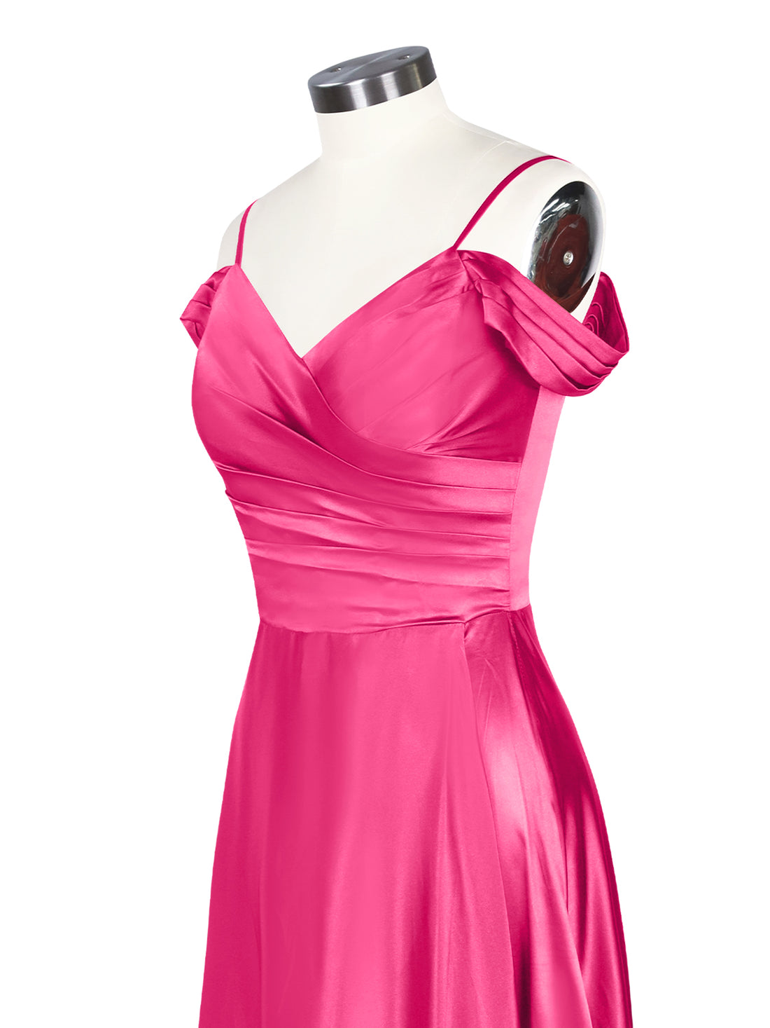 Silk-Like Pleated Prom Dress 
