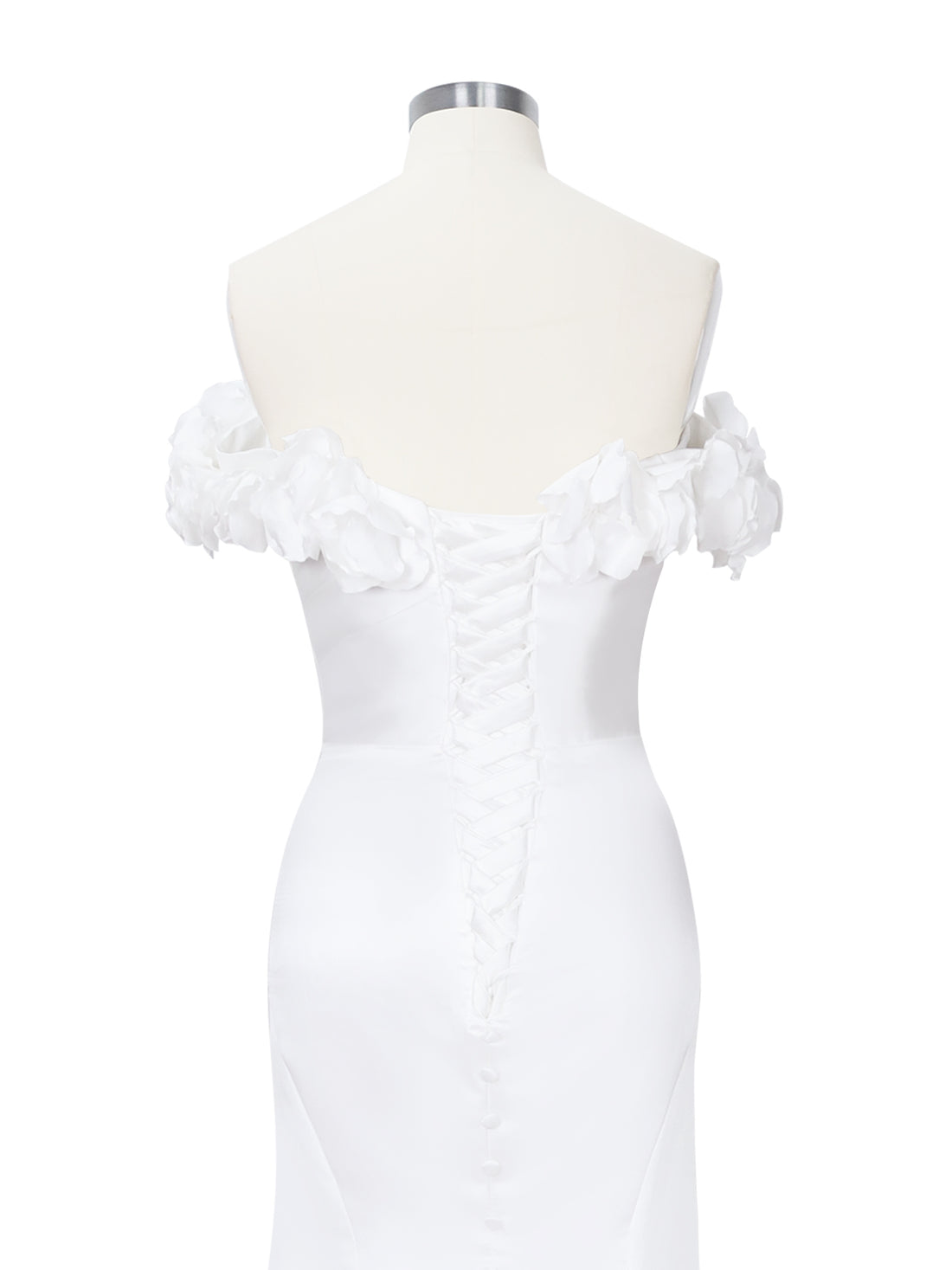 3D Floral Sheath Wedding Dress 