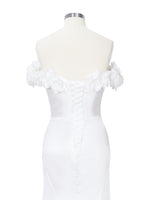 3D Floral Sheath Wedding Dress 