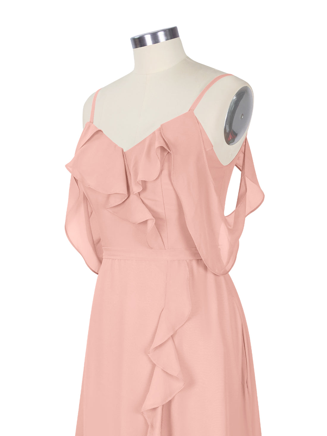 Flowy Spaghetti Bridesmaid Dress 