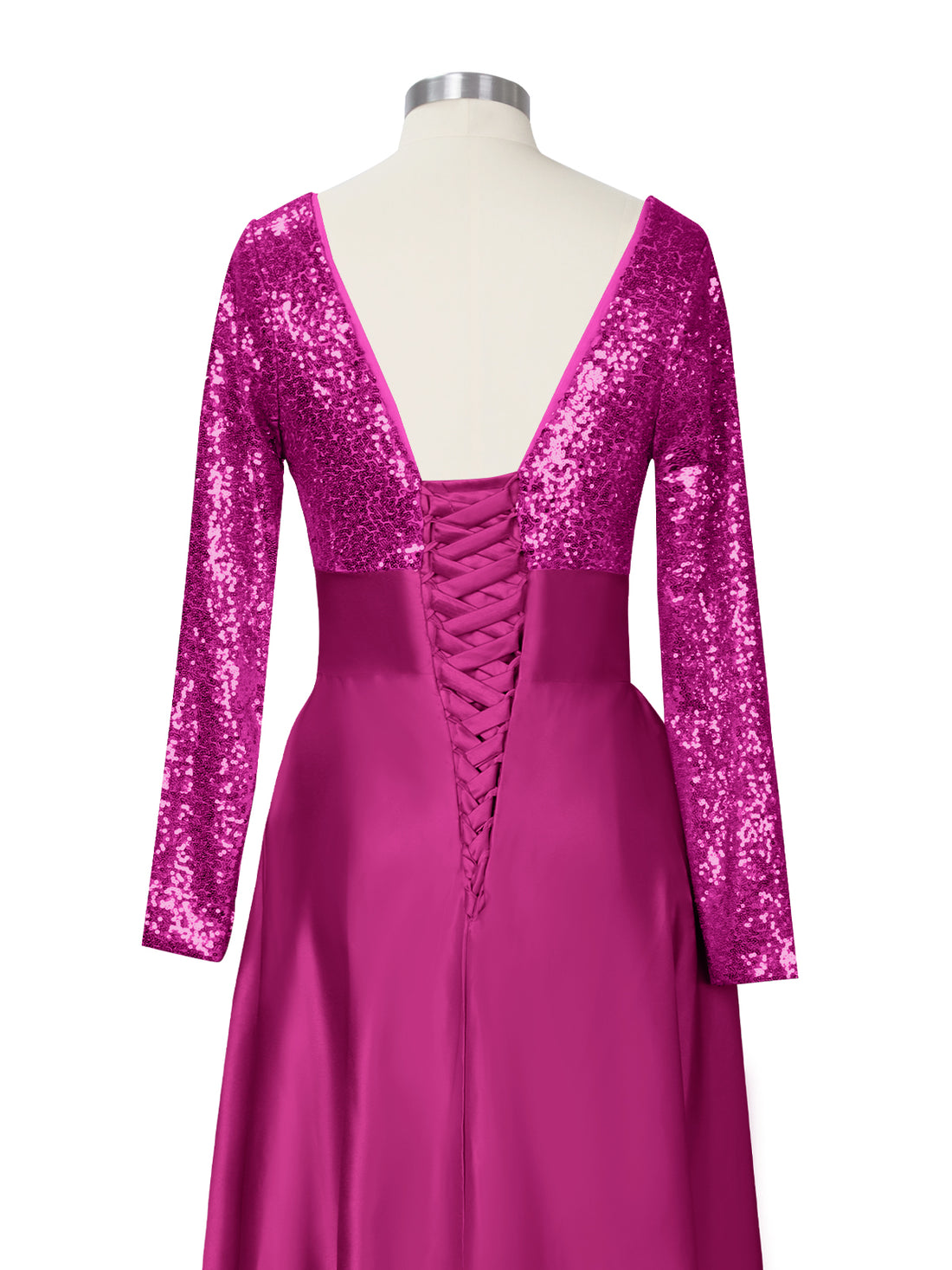 Long Sleeveless Sequin Prom Dress 