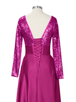 Long Sleeveless Sequin Prom Dress 