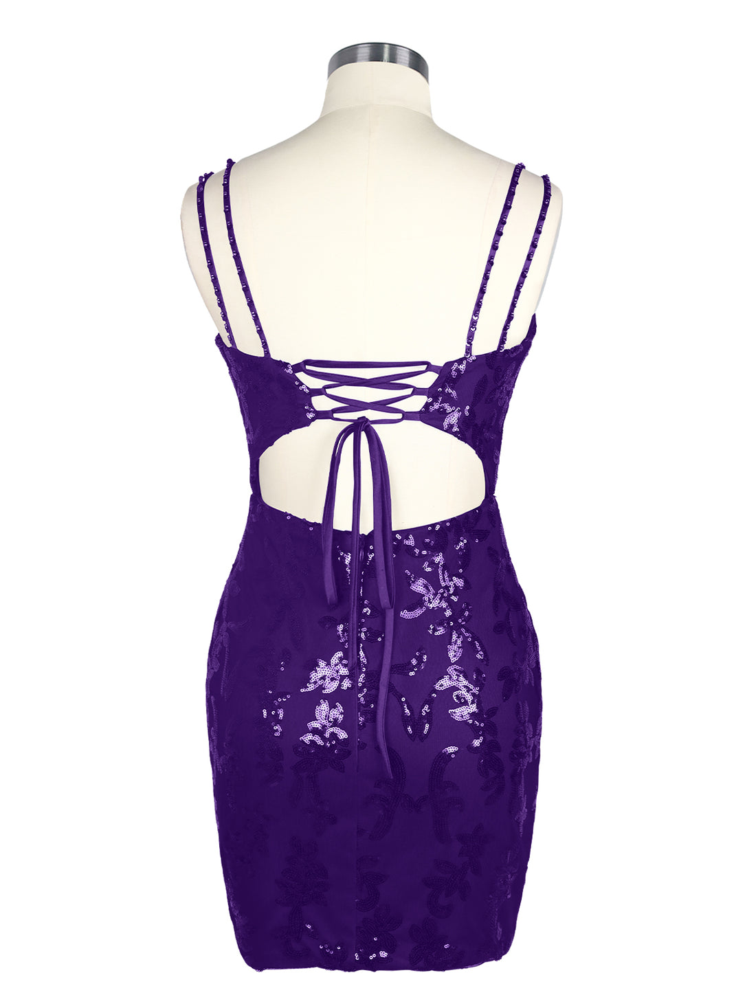 Double Spaghetti Bodycon Mini Dress 