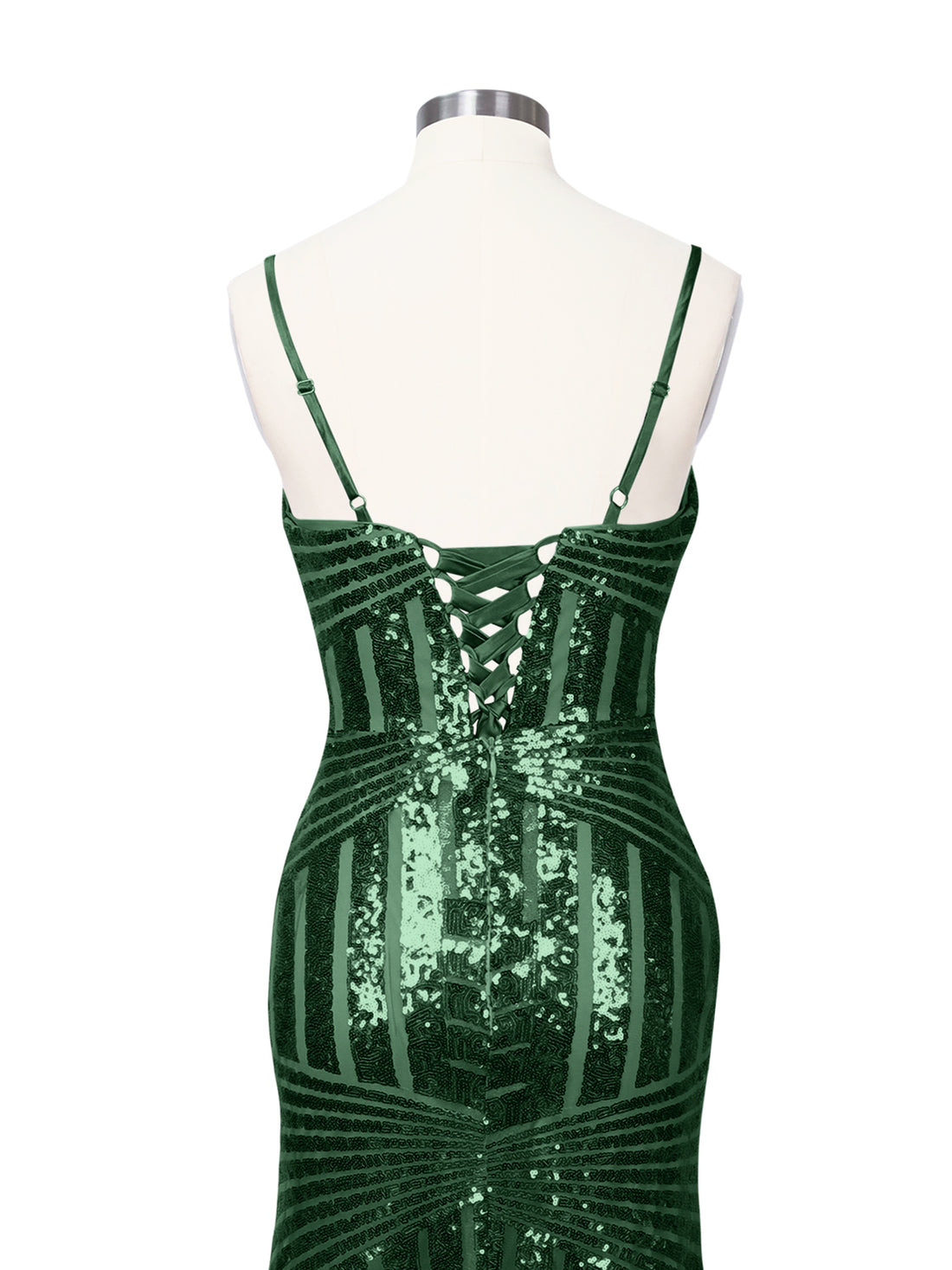Geometric Sequin Prom Dress 