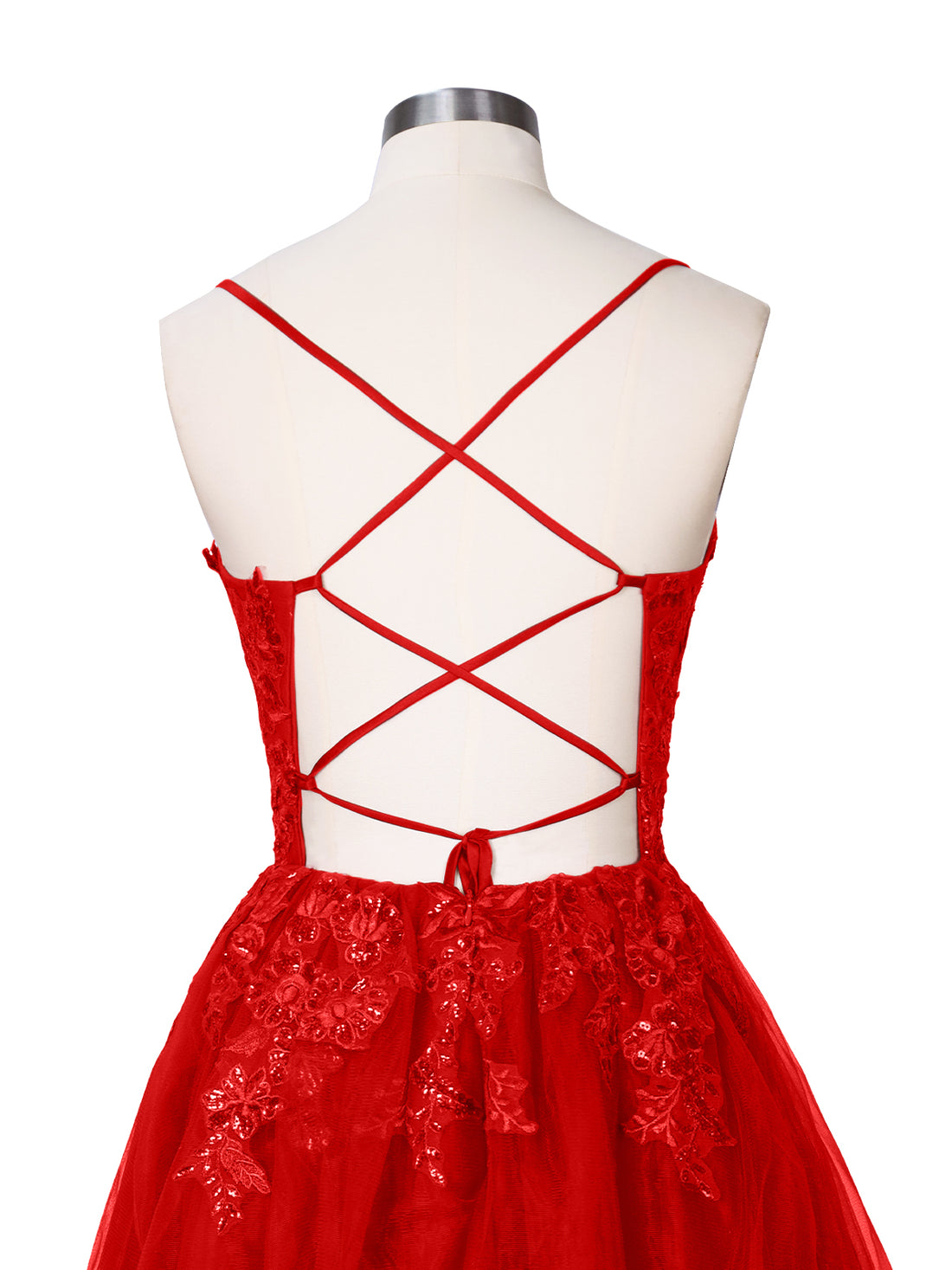 Applique Soft Tulle Mini Dress 