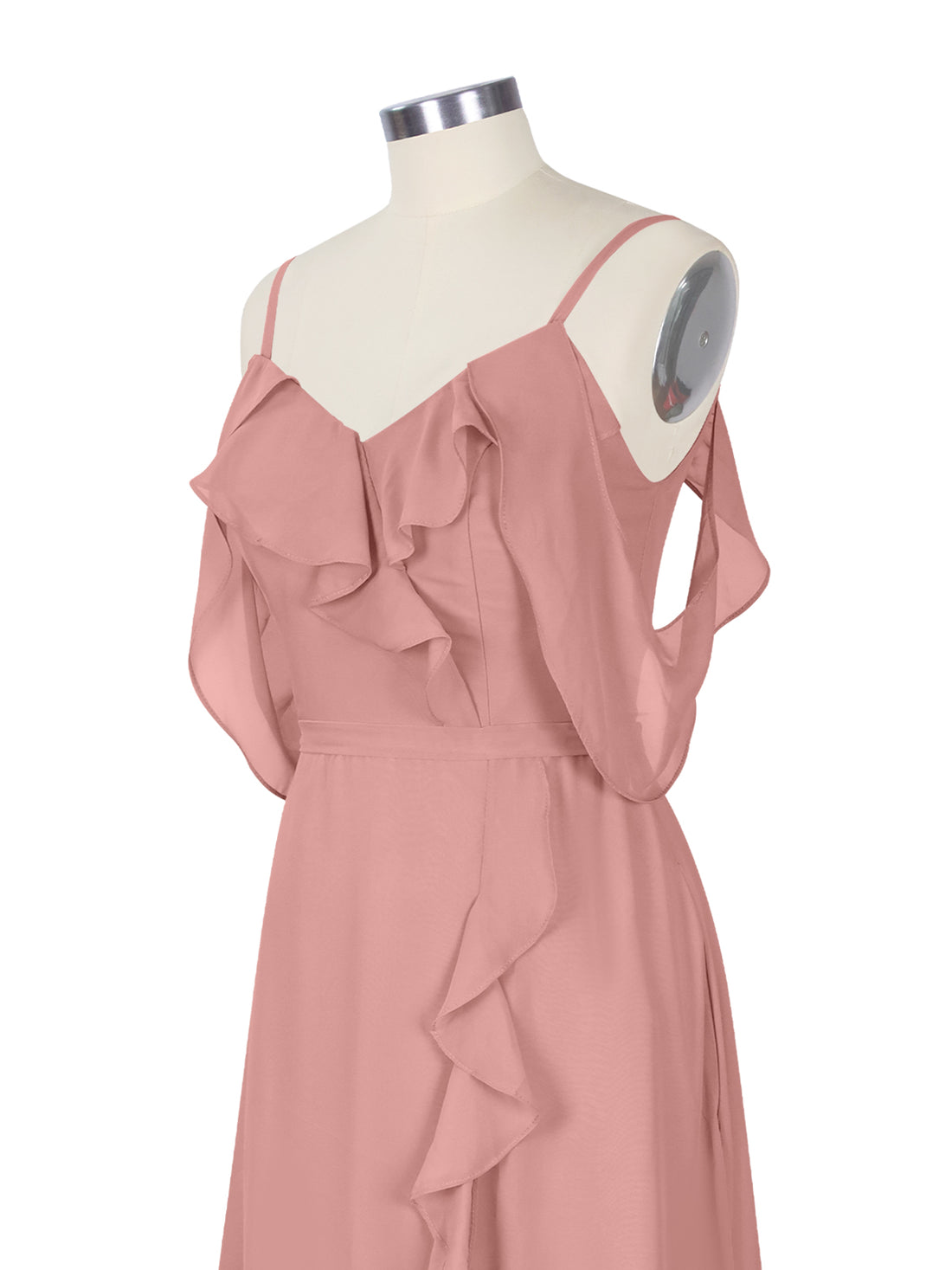 Flowy Spaghetti Bridesmaid Dress 
