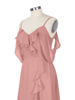 Flowy Spaghetti Bridesmaid Dress 