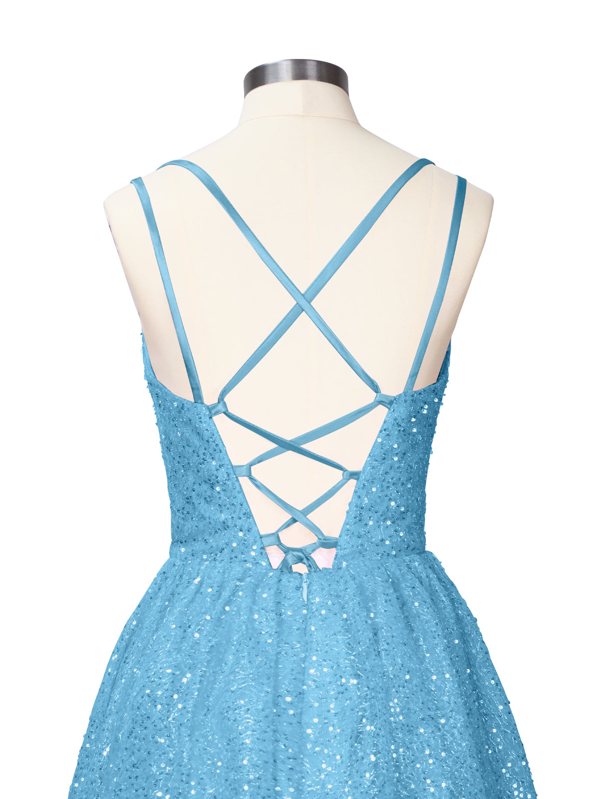Sparkly Sequined A-line Mini Dress 