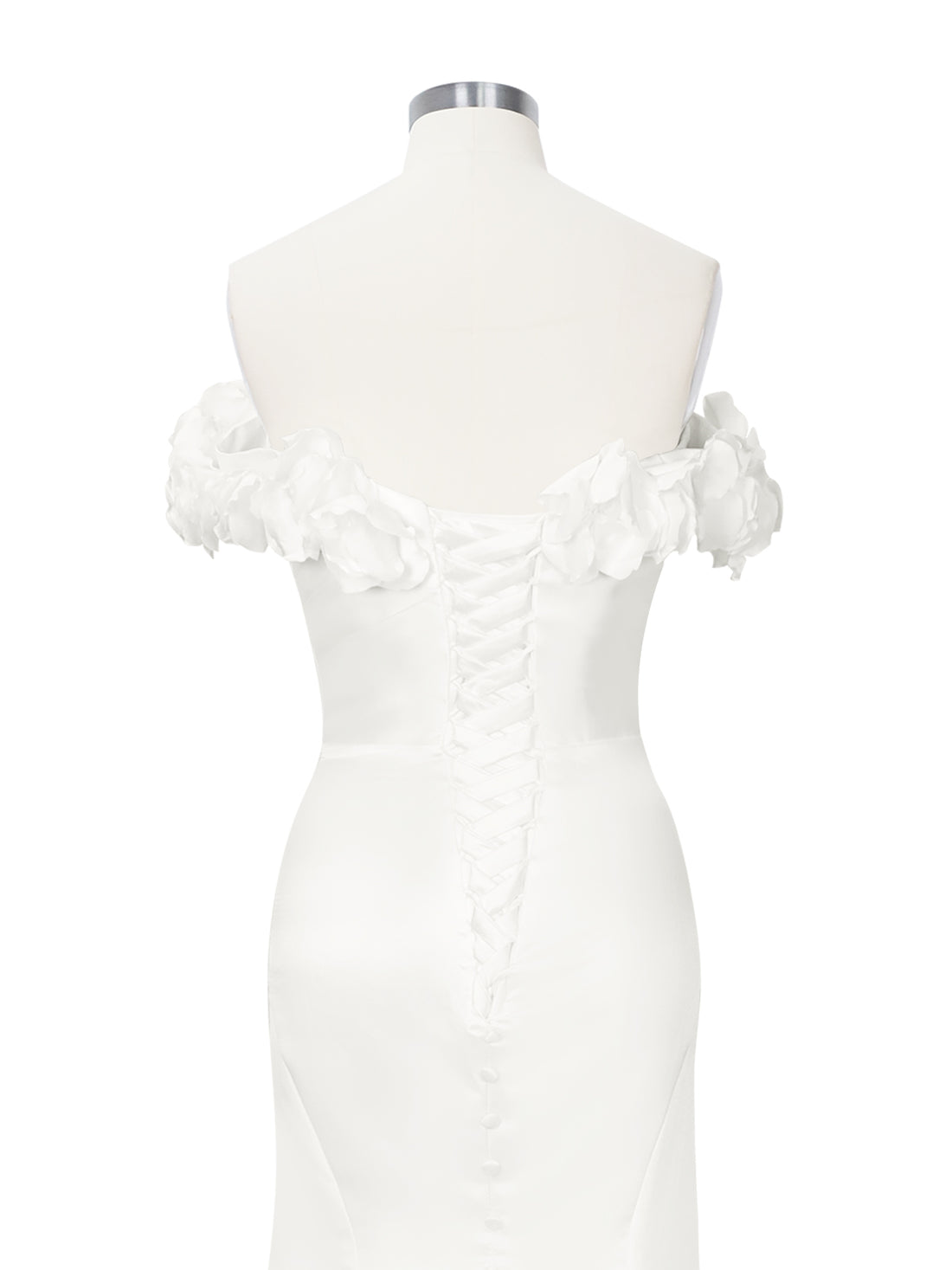 3D Floral Sheath Wedding Dress 