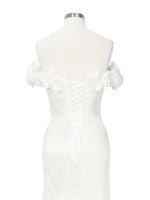 3D Floral Sheath Wedding Dress 