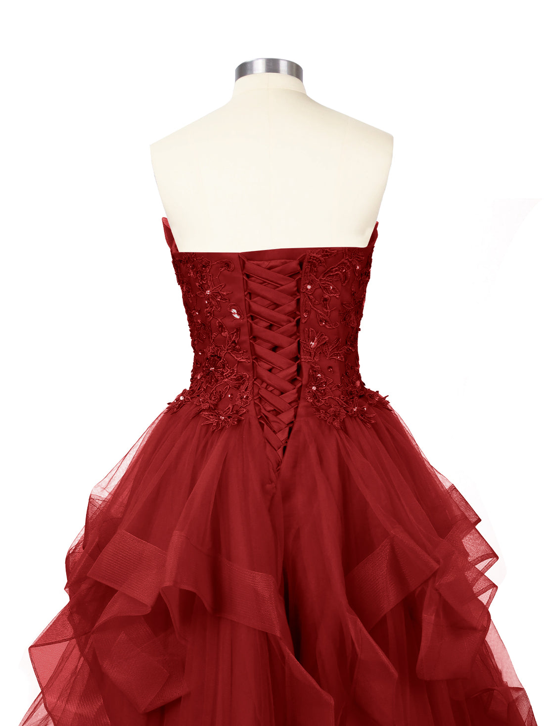 Tiered Strapless Prom Dress 
