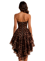 Leopard Print High-Low Dress 
