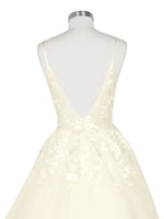 Illusion Spaghetti Straps Wedding Dress 