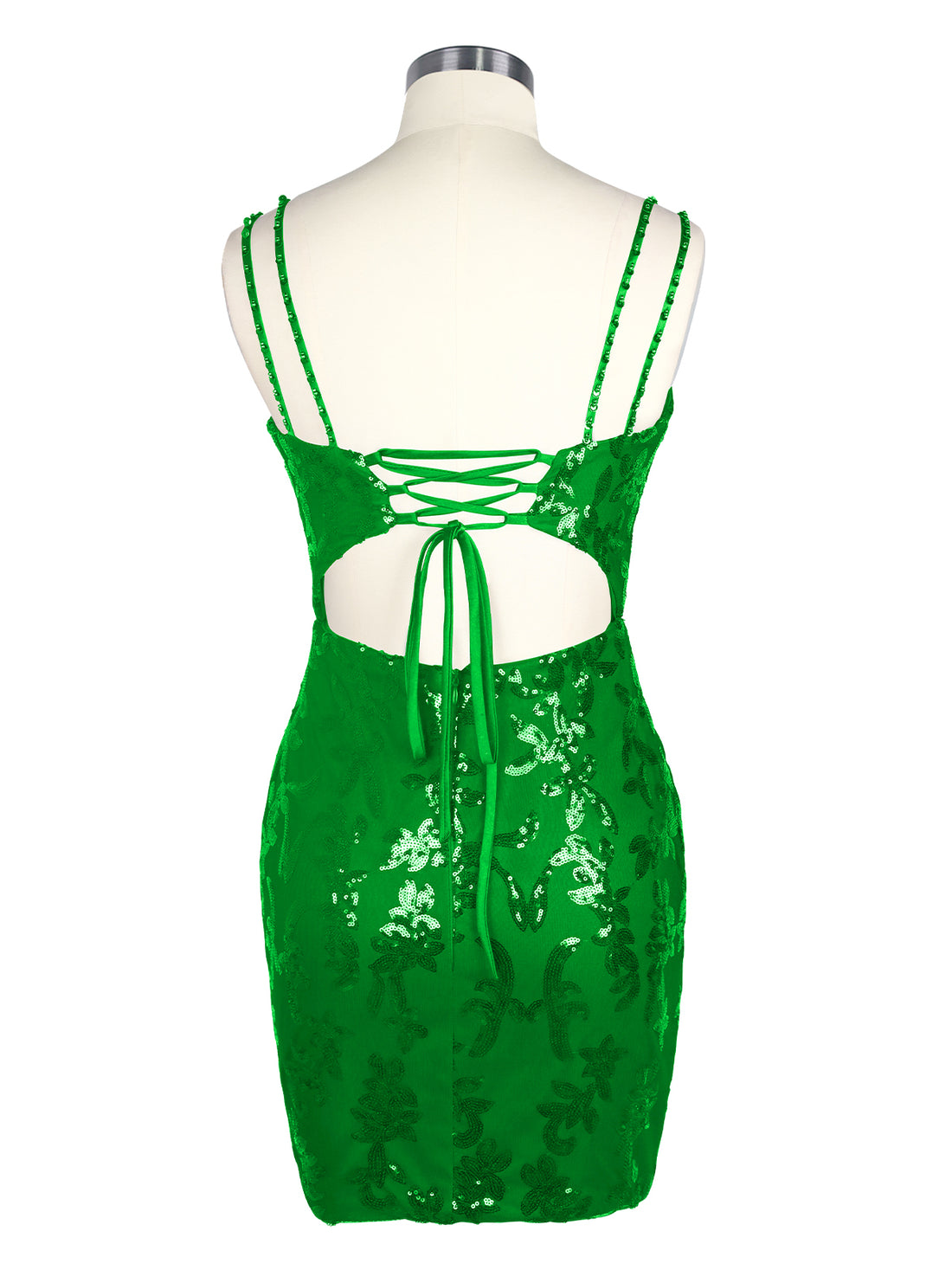 Double Spaghetti Bodycon Mini Dress 