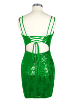 Double Spaghetti Bodycon Mini Dress 