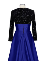 Sequin Jewel Neckline Prom Dress 