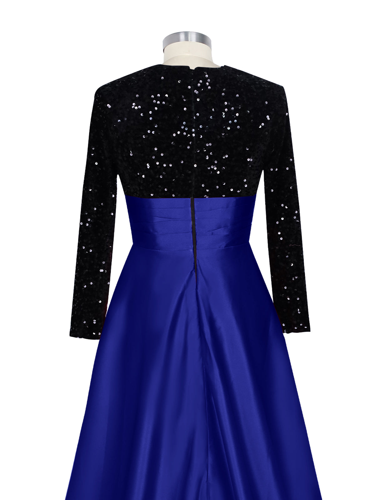 Sequin Jewel Neckline Prom Dress 