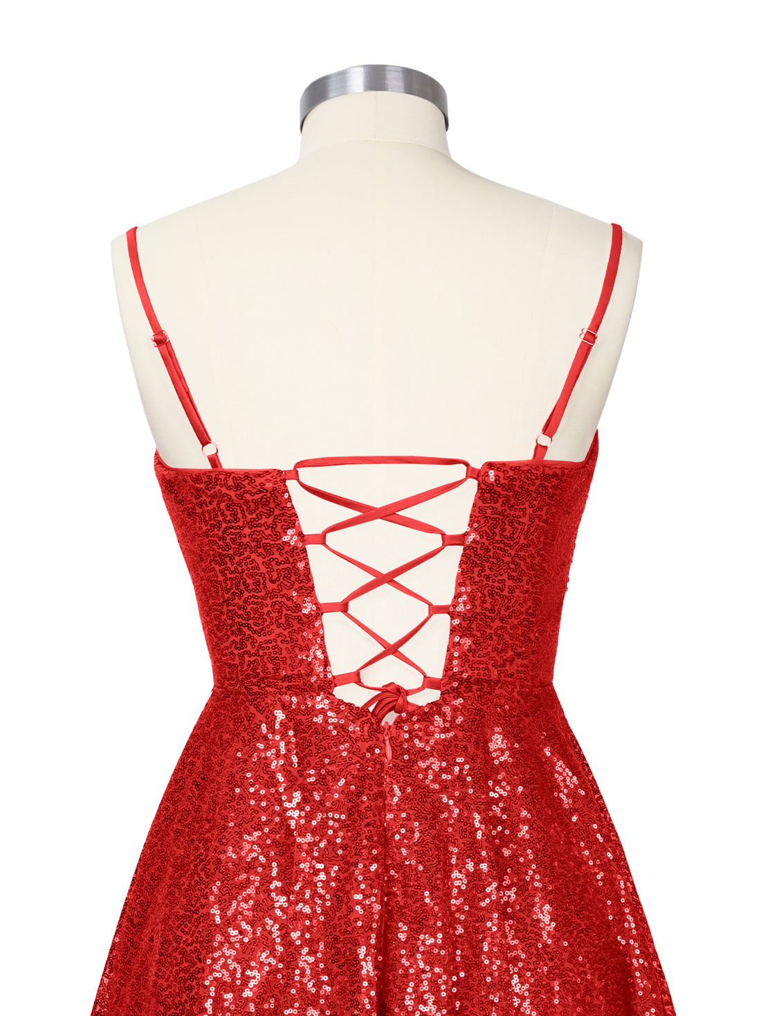 Sequin Scoop Neckline Mini Dress 