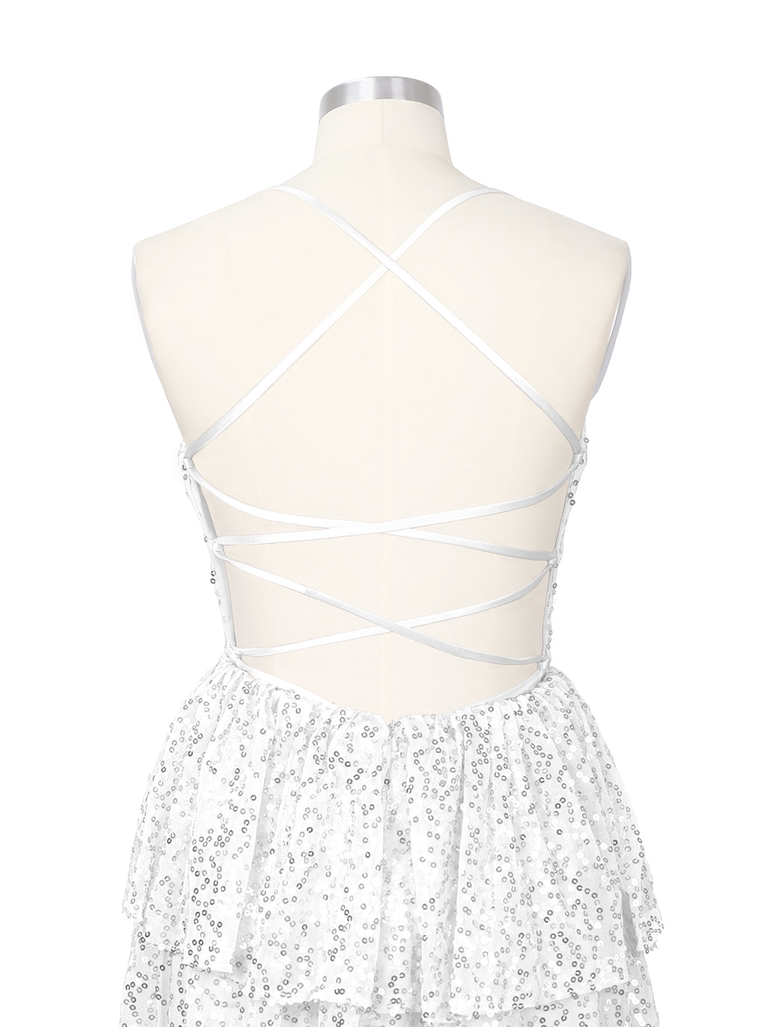 Sequined Halter Flare Mini Dress 