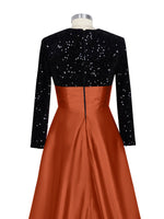 Sequin Jewel Neckline Prom Dress 